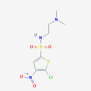 molecular formula C8H12ClN3O4S2 B8284110 5-Chloro-4-nitro-thiophene-2-sulfonic acid (2-dimethylamino-ethyl)-amide 