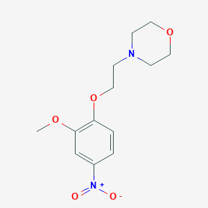 molecular formula C13H18N2O5 B8284150 4-[2-(2-Methoxy-4-nitro-phenoxy)-ethyl]-morpholine 