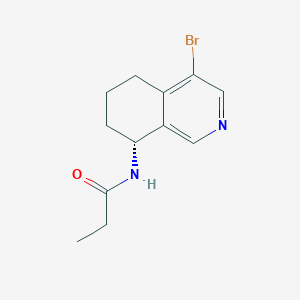 molecular formula C12H15BrN2O B8284169 (R)-N-(4-Bromo-5,6,7,8-tetrahydroisoquinolin-8-yl)propionamide 