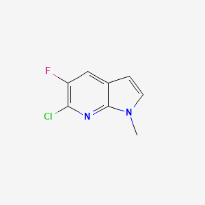 molecular formula C8H6ClFN2 B8284244 6-chloro-5-fluoro-1-methyl-1H-pyrrolo[2,3-b]pyridine 