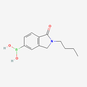 molecular formula C12H16BNO3 B8284250 2-Butyl-1-oxoisoindolin-5-ylboronic acid 