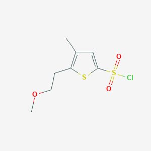 molecular formula C8H11ClO3S2 B8284271 5-(2-Methoxy-ethyl)-4-methyl-thiophene-2-sulfonyl chloride 