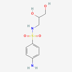molecular formula C9H14N2O4S B8284274 4-amino-N-(2,3-dihydroxypropyl)benzenesulfonamide 