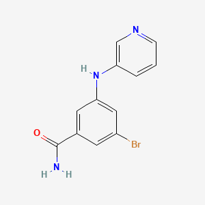 molecular formula C12H10BrN3O B8284293 3-Bromo-5-(pyridin-3-ylamino)-benzamide 