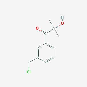 molecular formula C11H13ClO2 B8284296 1-(3-(Chloromethyl)phenyl)-2-hydroxy-2-methylpropan-1-one 