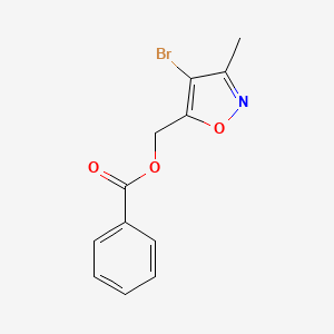molecular formula C12H10BrNO3 B8284311 (4-Bromo-3-methylisoxazol-5-yl)methyl benzoate 