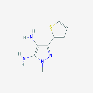 molecular formula C8H10N4S B8284318 4,5-Diamino-1-methyl-3-(2-thienyl)pyrazole 