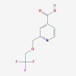 molecular formula C9H8F3NO3 B8284329 2-(2,2,2-Trifluoroethoxymethyl)isonicotinic acid 