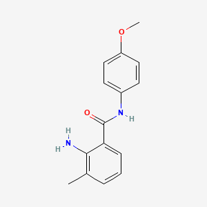 molecular formula C15H16N2O2 B8284333 2-Amino-N-(4-methoxyphenyl)-3-methylbenzamide 
