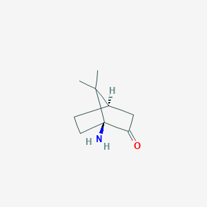 molecular formula C9H15NO B8284342 (4alpha)-1beta-Amino-7,7-dimethylbicyclo[2.2.1]heptane-2-one 