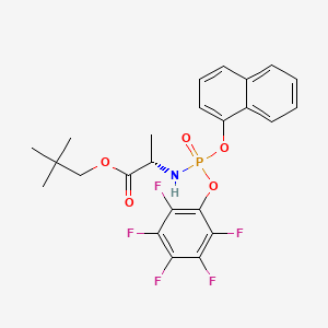 (2S)-neopentyl 2-(((naphthalen-1-yloxy)(perfluorophenoxy)phosphoryl)amino)propanoate
