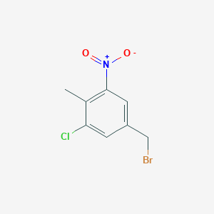 molecular formula C8H7BrClNO2 B8284405 5-Bromomethyl-1-chloro-2-methyl-3-nitrobenzene 