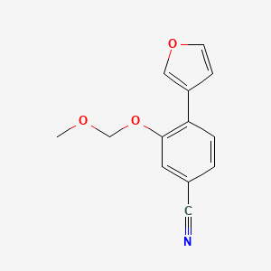 molecular formula C13H11NO3 B8284409 4-Furan-3-yl-3-methoxymethoxy-benzonitrile 