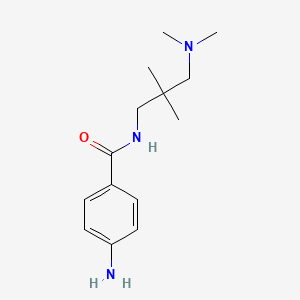 molecular formula C14H23N3O B8284438 4-amino-N-(3-dimethylamino-2,2-dimethyl-propyl)benzamide 