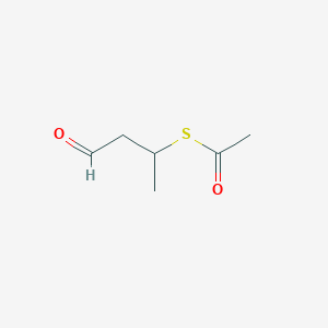 molecular formula C6H10O2S B8284454 S-(2-Formylisopropyl)thioacetate 