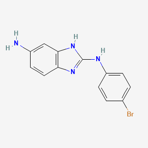 molecular formula C13H11BrN4 B8284536 (5-Aminobenzimidazol-2-yl)(4-bromophenylamine) 