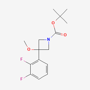 molecular formula C15H19F2NO3 B8284540 Tert-butyl 3-(2,3-difluorophenyl)-3-methoxyazetidine-1-carboxylate 