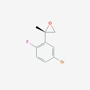 molecular formula C9H8BrFO B8284596 (S)-2-(5-Bromo-2-fluoro-phenyl)-2-methyl-oxirane 