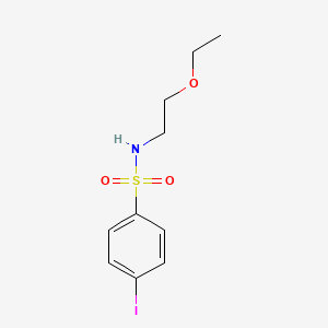 molecular formula C10H14INO3S B8284602 N-(2-ethoxyethyl)-4-iodobenzenesulphonamide 