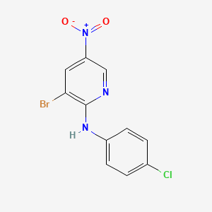 molecular formula C11H7BrClN3O2 B8284605 3-Bromo-N-(4-chlorophenyl)-5-nitropyridin-2-amine 