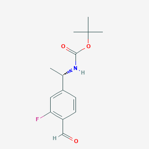 (S)-tert-butyl 1-(3-fluoro-4-formylphenyl)ethylcarbamate