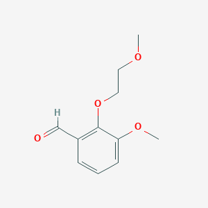 molecular formula C11H14O4 B8284621 2-(2-Methoxyethoxy)-3-methoxybenzaldehyde 