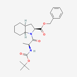 Benzyl (2S,3aS,7aS)-1-{(2S)-2-[(tert-butyloxycarbonyl)-amino]-propionyl}-octahydro-1H-indole-2-carboxylate