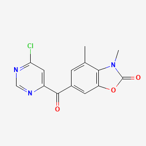 6-(6-chloropyrimidine-4-carbonyl)-3,4-dimethyl-3H-benzoxazol-2-one