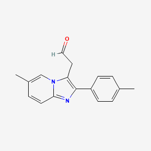 molecular formula C17H16N2O B8284688 (6-Methyl-2-p-tolyl-imidazo[1,2-a]pyridin-3-yl)-acetaldehyde 