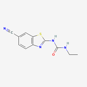 molecular formula C11H10N4OS B8284704 N-(6-Cyano-1,3-benzothiazol-2-yl)-N'-ethylurea 