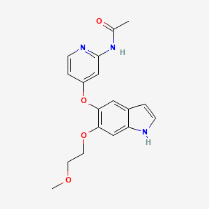 molecular formula C18H19N3O4 B8284719 N-(4-((6-(2-Methoxyethoxy)-1H-indol-5-yl)oxy)pyridin-2-yl)acetamide 