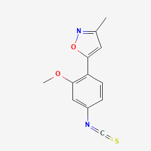 molecular formula C12H10N2O2S B8284721 5-(4-Isothiocyanato-2-methoxyphenyl)-3-methylisoxazole 