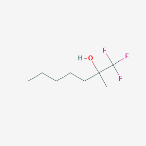 molecular formula C8H15F3O B8284768 1,1,1-Trifluoro-2-methyl-2-heptanol 