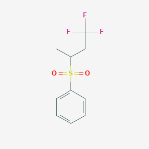 molecular formula C10H11F3O2S B8284773 Benzene, [(3,3,3-trifluoro-1-methylpropyl)sulfonyl]- 