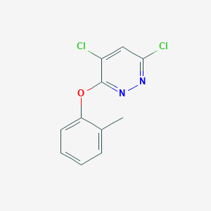 molecular formula C11H8Cl2N2O B8284776 4,6-Dichloro-3-(2-methylphenoxy)pyridazine 