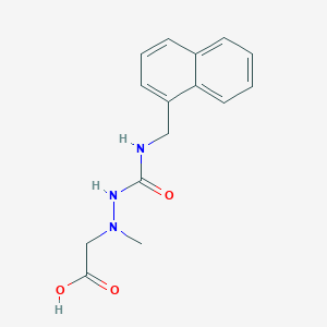 molecular formula C15H17N3O3 B8284799 2-(1-Methyl-2-(naphthalen-1-ylmethylcarbamoyl)hydrazinyl)acetic acid 