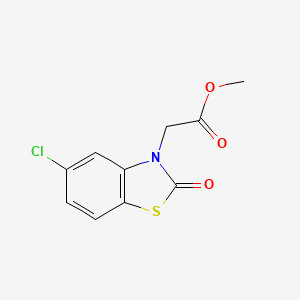 molecular formula C10H8ClNO3S B8284816 2-Oxo-5-chlorobenzothiazole-3(2H)-acetic acid methyl ester 