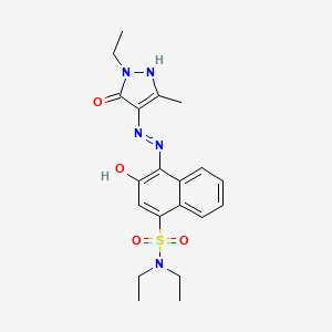 molecular formula C20H25N5O4S B8284833 N,N-diethyl-3-hydroxy-4-(5-hydroxy-3-methyl-1-ethyl-1H-pyrazol-4-yl)azo-1-naphthalenesulfonamide 