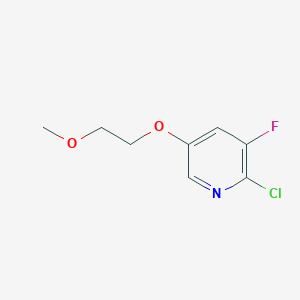 molecular formula C8H9ClFNO2 B8284834 2-Chloro-3-fluoro-5-(2-methoxy-ethoxy)-pyridine 