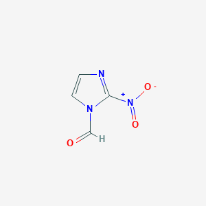 molecular formula C4H3N3O3 B8284843 1-formyl-2-nitro-1H-imidazole 