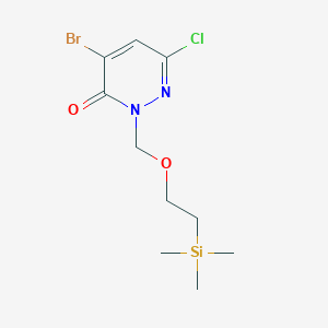 molecular formula C10H16BrClN2O2Si B8284854 4-Bromo-6-chloro-2-((2-(trimethylsilyl)ethoxy)methyl)pyridazin-3(2H)-one 