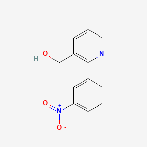 molecular formula C12H10N2O3 B8284864 3-(3-Hydroxymethylpyridin-2-yl)nitrobenzene 