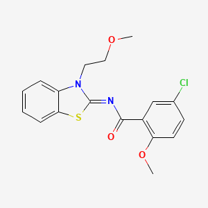 molecular formula C18H17ClN2O3S B8284906 (E)-5-chloro-2-methoxy-N-(3-(2-methoxyethyl)benzo[d]thiazol-2(3H)-ylidene)benzamide 