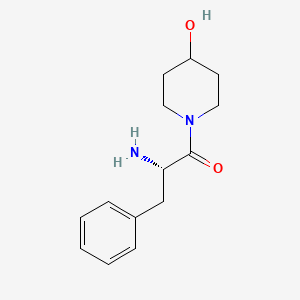 molecular formula C14H20N2O2 B8284908 (2S)-2-Amino-1-(4-hydroxy-1-piperidinyl)-3-phenyl-1-propanone CAS No. 186432-21-3