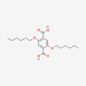 molecular formula C20H30O6 B8284936 2,5-Bis(hexyloxy)terephthalic acid 