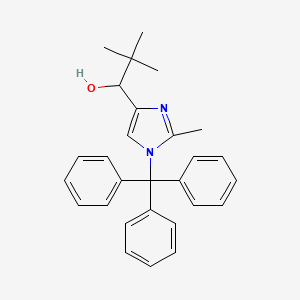 molecular formula C28H30N2O B8284948 2,2-dimethyl-1-(2-methyl-1-trityl-1H-imidazol-4-yl)propan-1-ol 