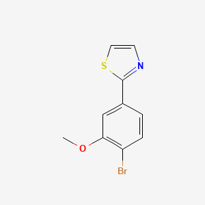 molecular formula C10H8BrNOS B8284950 2-(4-Bromo-3-methoxyphenyl)thiazole 
