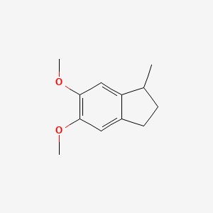 molecular formula C12H16O2 B8284967 5,6-Dimethoxy-1-methylindane 
