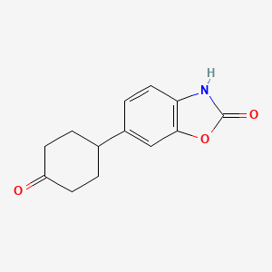 molecular formula C13H13NO3 B8284982 6-(4-oxocyclohexyl)-1,3-benzoxazol-2(3H)-one 