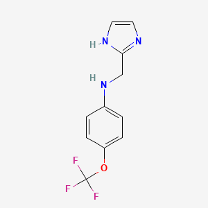 molecular formula C11H10F3N3O B8284989 (4-trifluoromethoxyphenyl)(1H-imidazol-2-ylmethyl)amine 